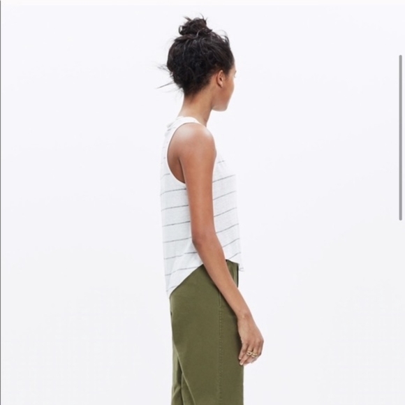 Madewell linen Allegro crop tank top xs - Picture 2 of 8